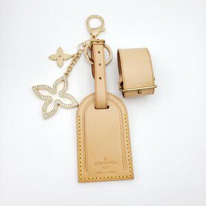 Authentic Louis Vuitton Luggage Nametag with Unbranded Keycharm